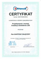 Certyfikat Enterius projektowanie LED